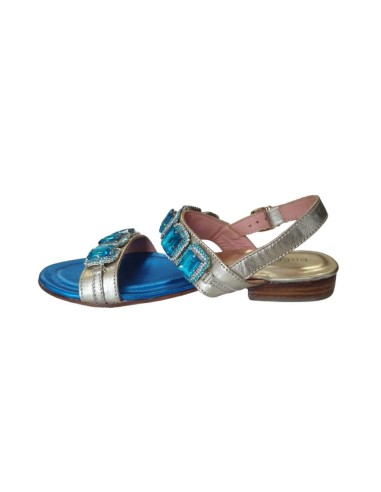 PREGUNTA Sandalo donna platino blu...