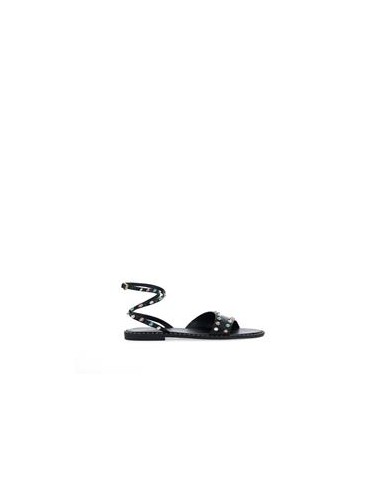 Frau Sandalo donna nero con borchie
