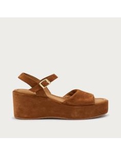 Sandali con zeppa in pelle...